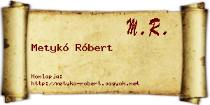 Metykó Róbert névjegykártya