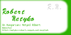 robert metyko business card