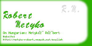 robert metyko business card